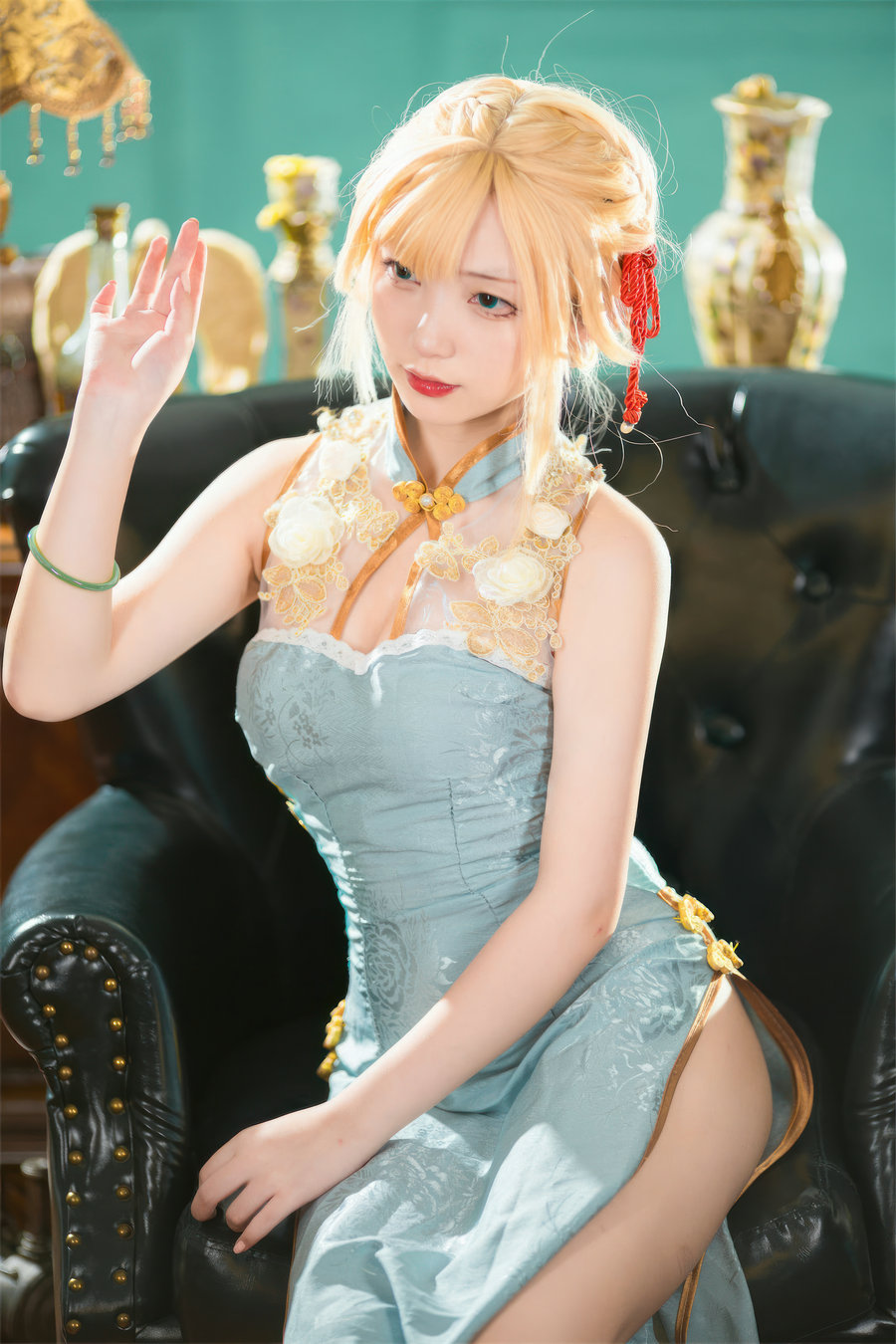 花铃 – 玉瓯立旗袍 [88P-693MB]-优选资源网