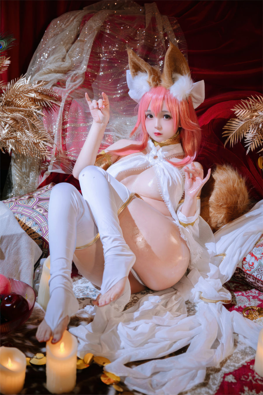 Cosplay日奈娇 – 玉藻前舞娘 涂油 [54P-467MB]-优选资源网