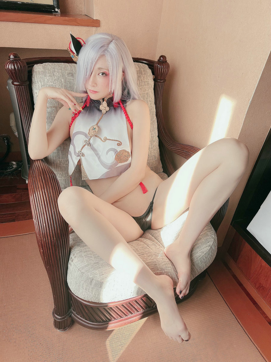 (Cosplay)[HERESY] Ringo Mitsuki 林檎蜜紀 – タイツオフのエッチスキンでﰖ原神…-优选资源网