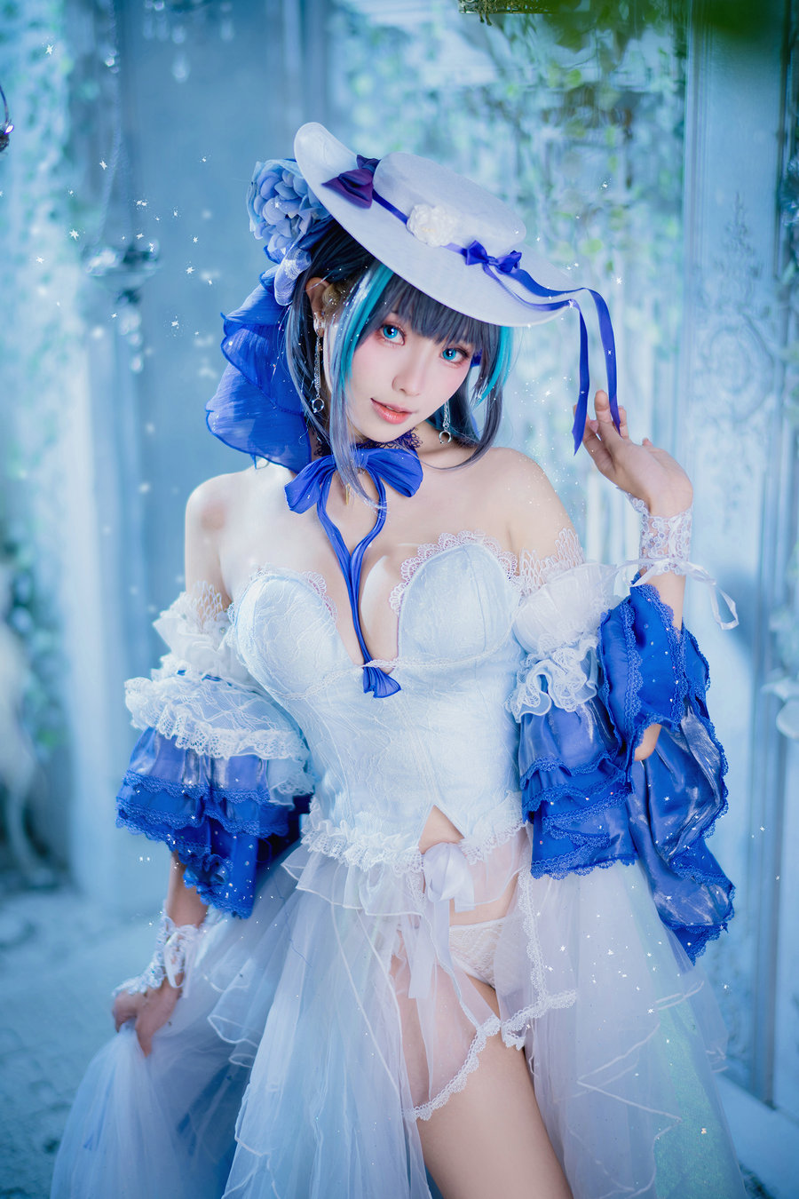Ely_eee(ElyEE子) – Cheshire Dress 柴郡禮服 [25P1V-102MB]-优选资源网