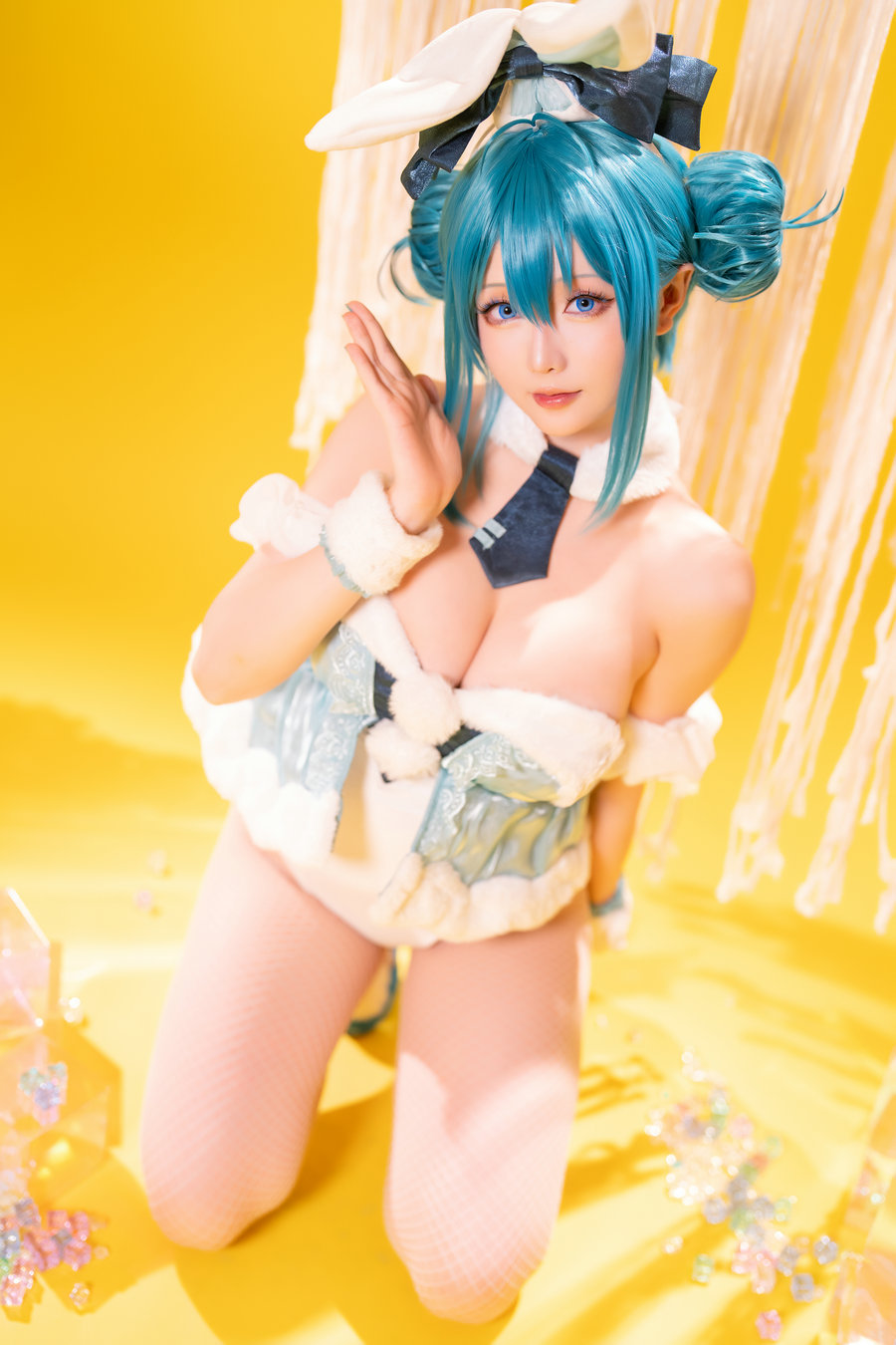 Coser小姐姐星之迟迟 – 初音未来 白兔女郎 [77P1V-638MB]-优选资源网