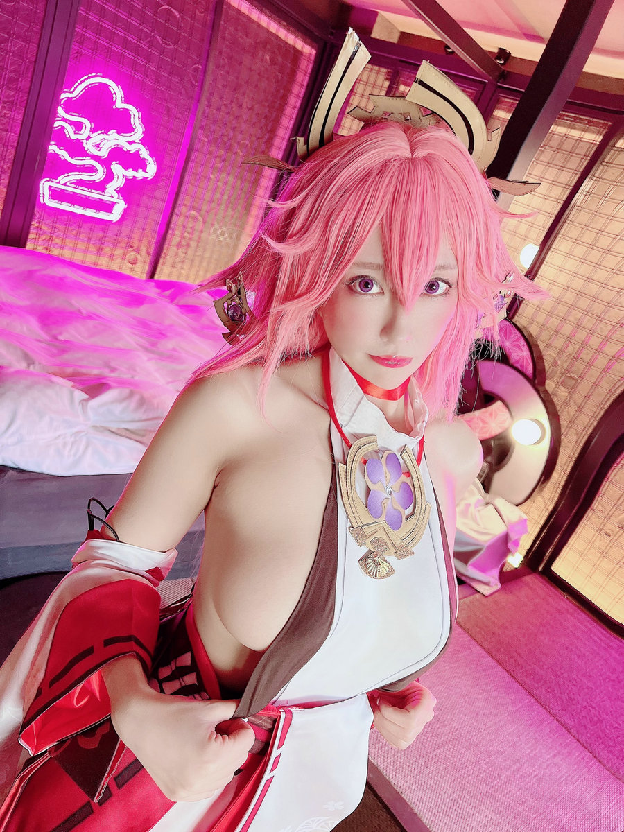 (Cosplay)[HERESY] Ringo Mitsuki 林檎蜜紀 – すっごい見せつけてくるえちち八重…-优选资源网