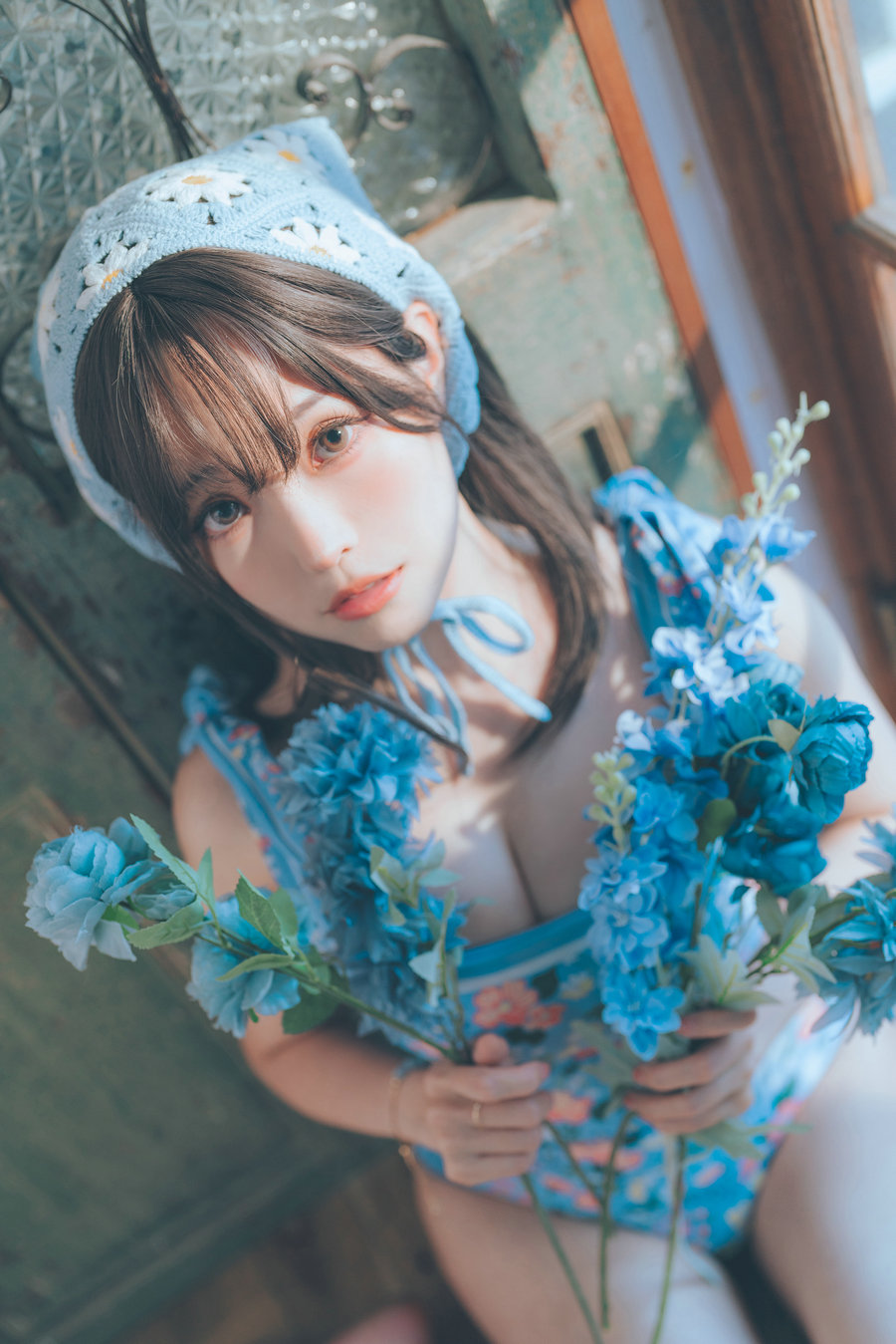 Ely_eee(ElyEE子) – 復古水藍花 [38P-89MB]-优选资源网