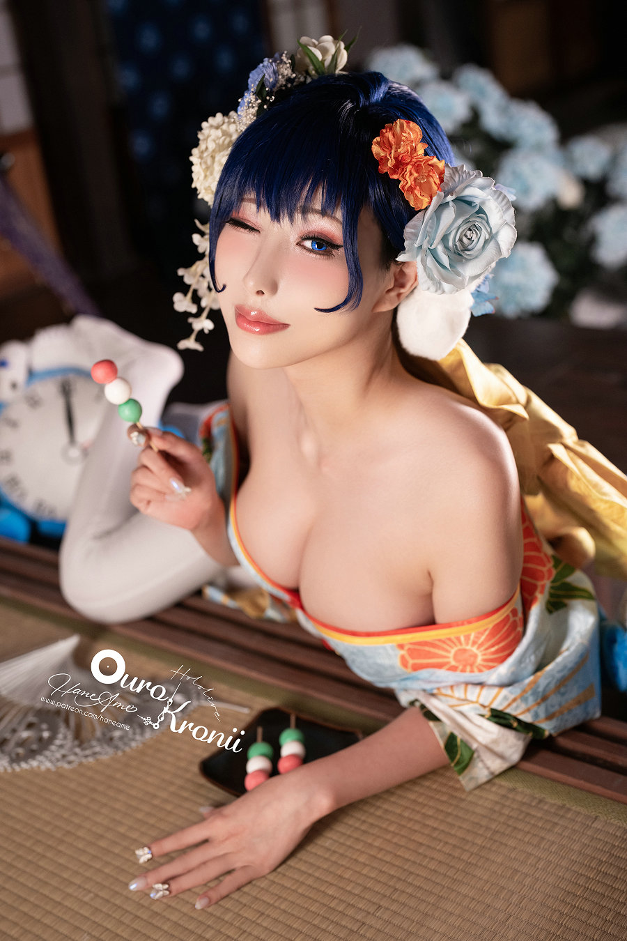 Hane Ame 雨波写真 – Hololive Kronii 時間 Kimono [26P-120MB]-优选资源网