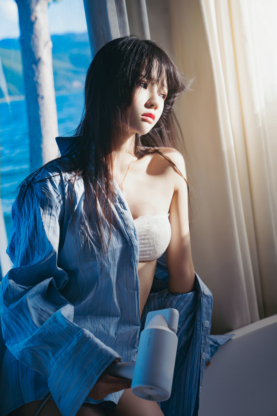 桜桃喵 – 蓝衬衫 [44P-1.14GB]-优选资源网