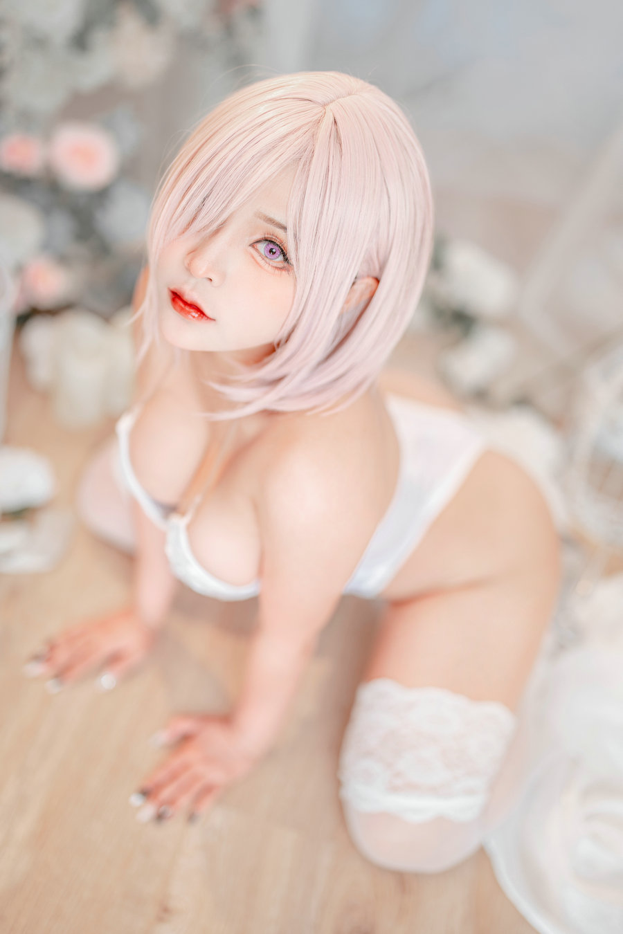 Sayo Momo – Mashu white lingerie body oil [57P8V-651MB]-优选资源网