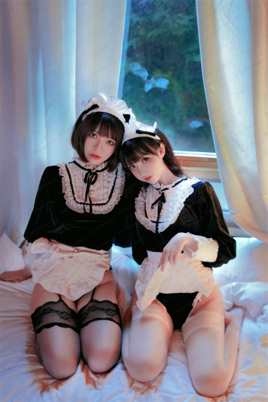 可爱人气Coser面饼仙儿&半半子 – Maid姉妹 [74P-548MB]-优选资源网