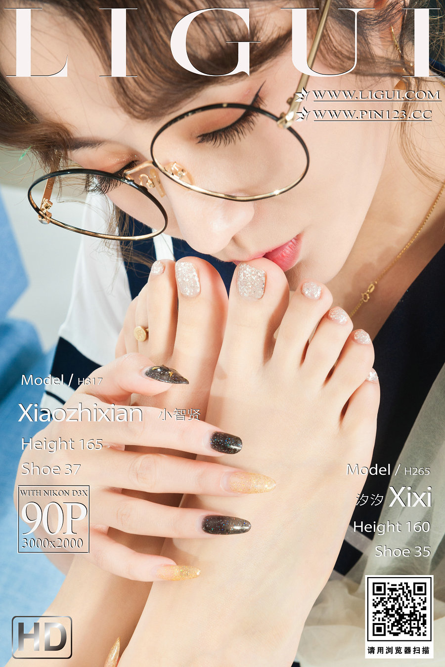 [Ligui丽柜] 2022.09.16 双生花-紧缚花季 小智贤&汐汐 [90P]-优选资源网