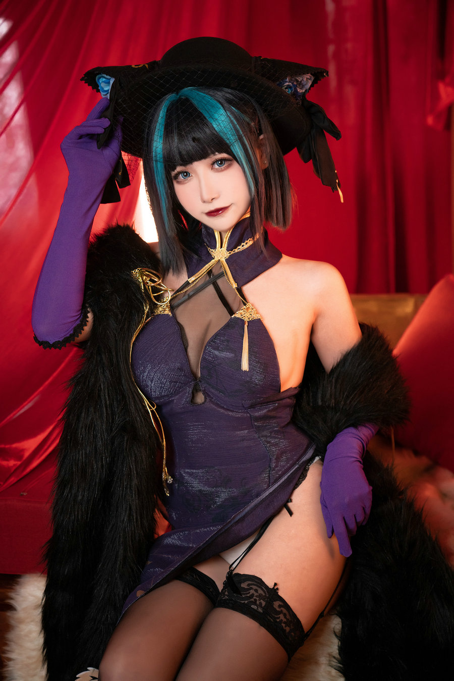 微博妹子Momoko葵葵 – 碧蓝航线柴郡 音乐绚烂CaitSith [16P-22MB]-优选资源网