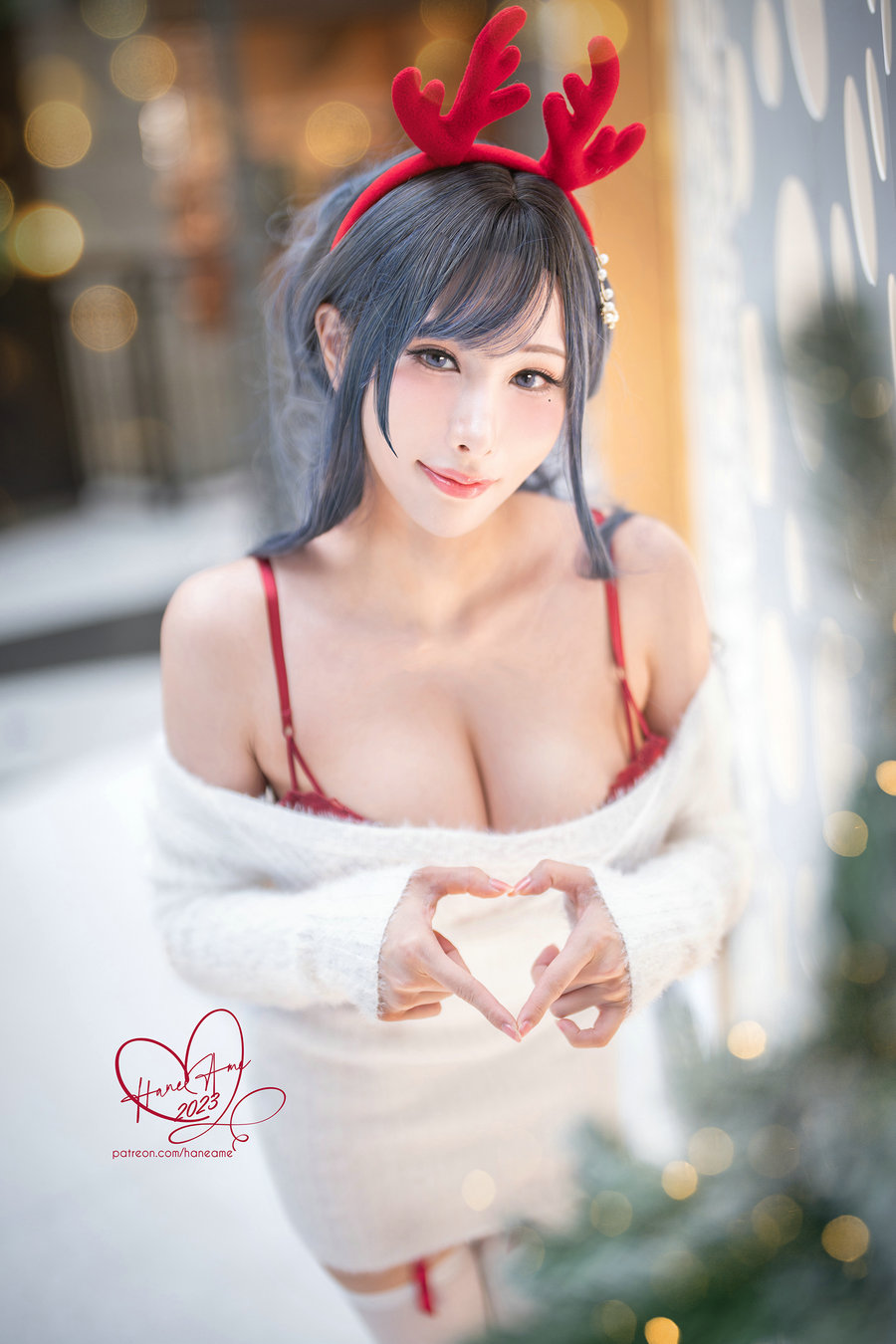 Hane Ame 雨波写真 – Original 2023 White Christmas Moose Onesan [35P-199MB]-优选资源网