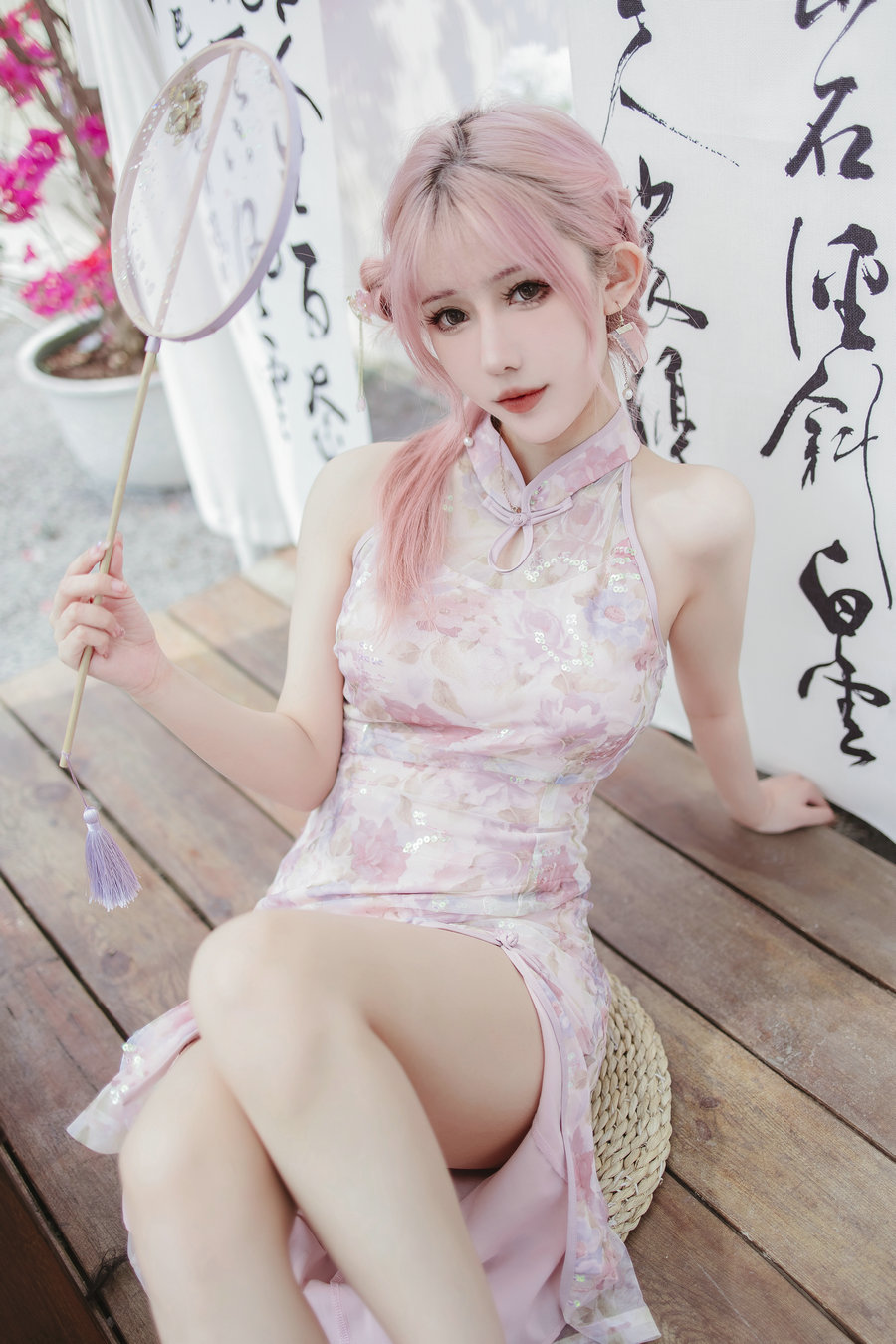 仙女月 – 粉色旗袍 [20P-170MB]-优选资源网
