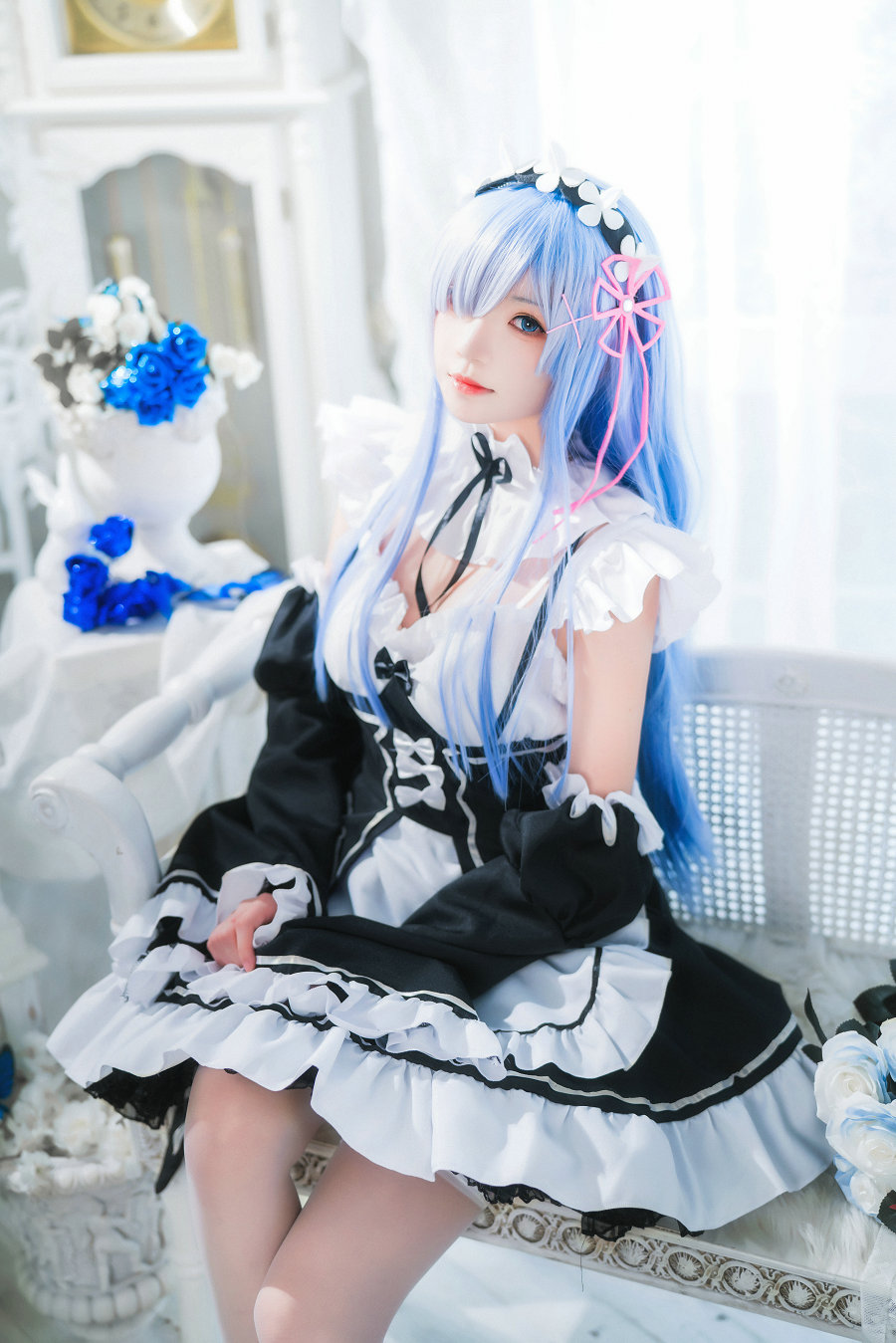 桜桃喵 – 长发蕾姆 [90P-1.33G]-优选资源网
