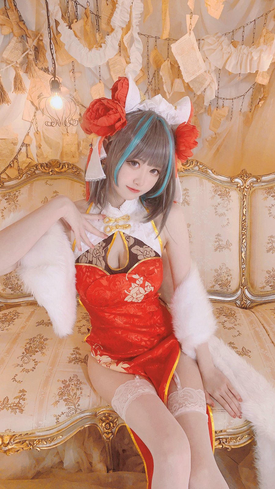 千阳(ちよ) – 柴郡旗袍cos [9P-35MB]-优选资源网