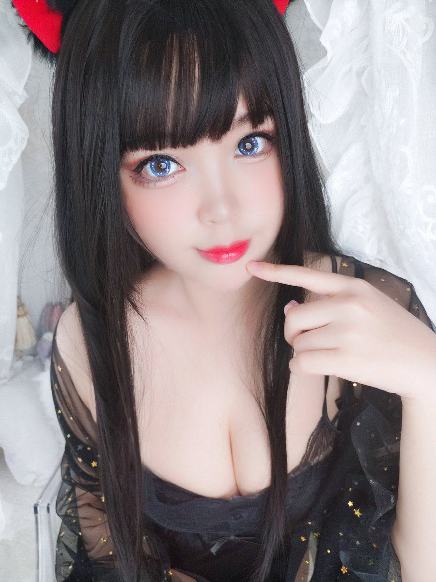 萌系小姐姐-白烨- – 黑系猫咪少女 [62P21V-1.21GB]-优选资源网