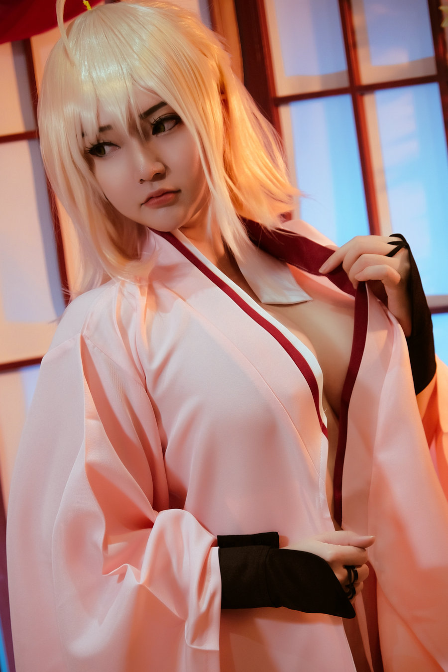 Coser小姐姐Potato Godzilla – Okita Souji Sakura Saber [18P-114MB]-优选资源网