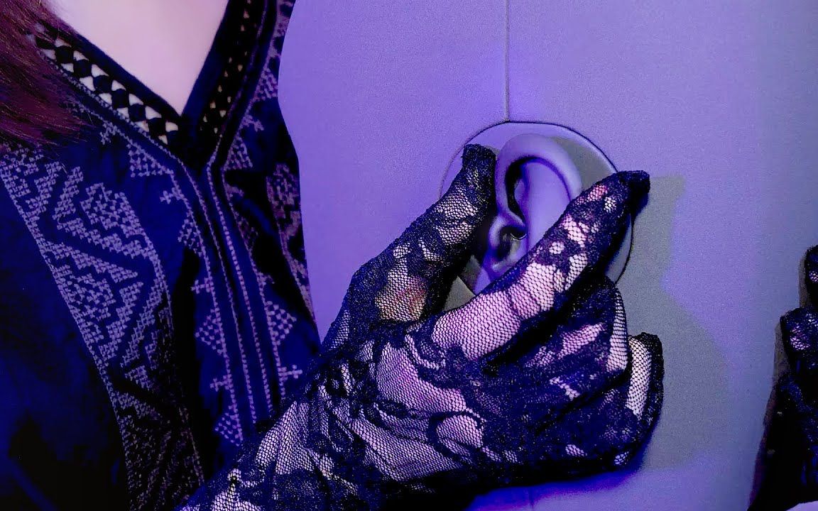 [Hatomugi]用蕾丝手套按摩耳朵|日本耳语|KU100-Hatomugi ASMR-优选资源网