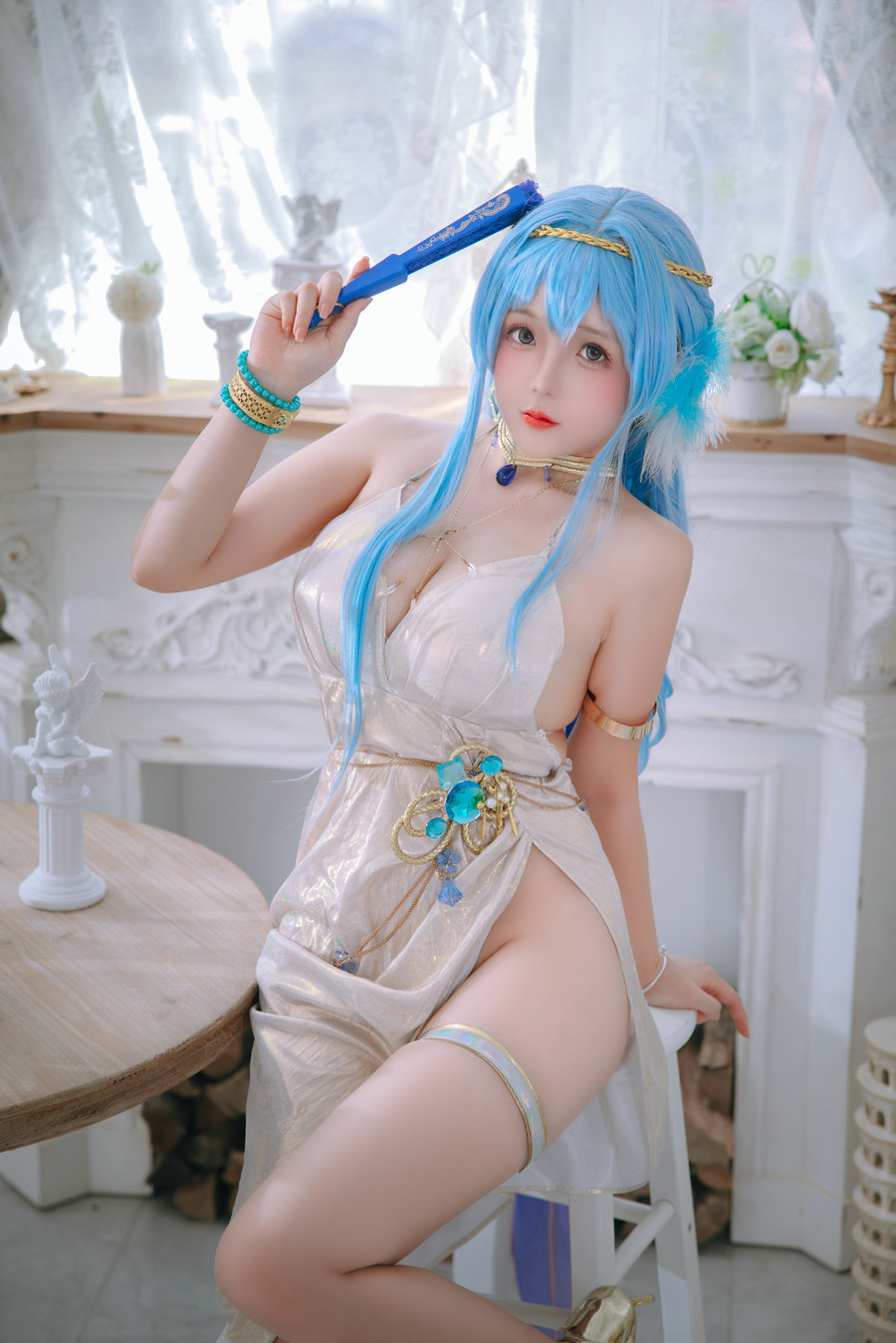 Cosplay日奈娇 – 海伦礼服 [46P-390MB]-优选资源网